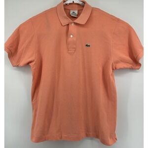 Lacoste Short Sleeve Polo Shirt Salmon Men's Size 6 US XL NEW